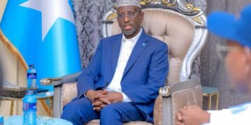 Sheekh Shariif oo magaalada Kismaayo kula kulmay Dhalinyaro